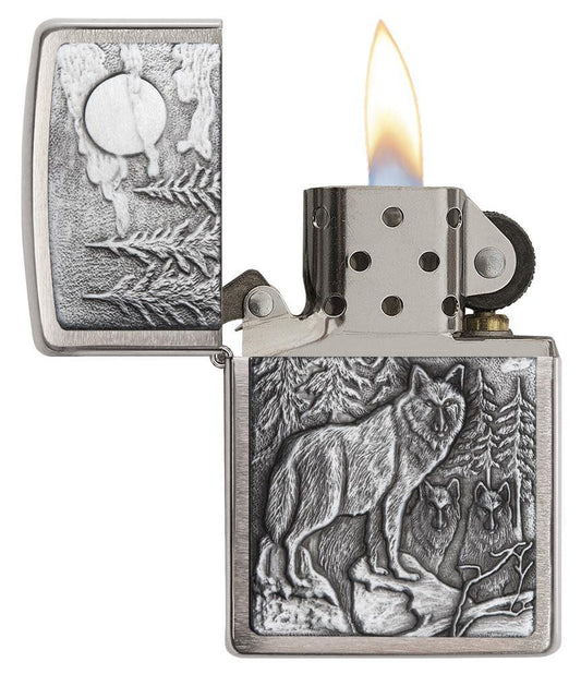 Zippo Timberwolves Emblem Windproof Lighter - Made in USA - Shop now at Mjoutdoorsgear UK