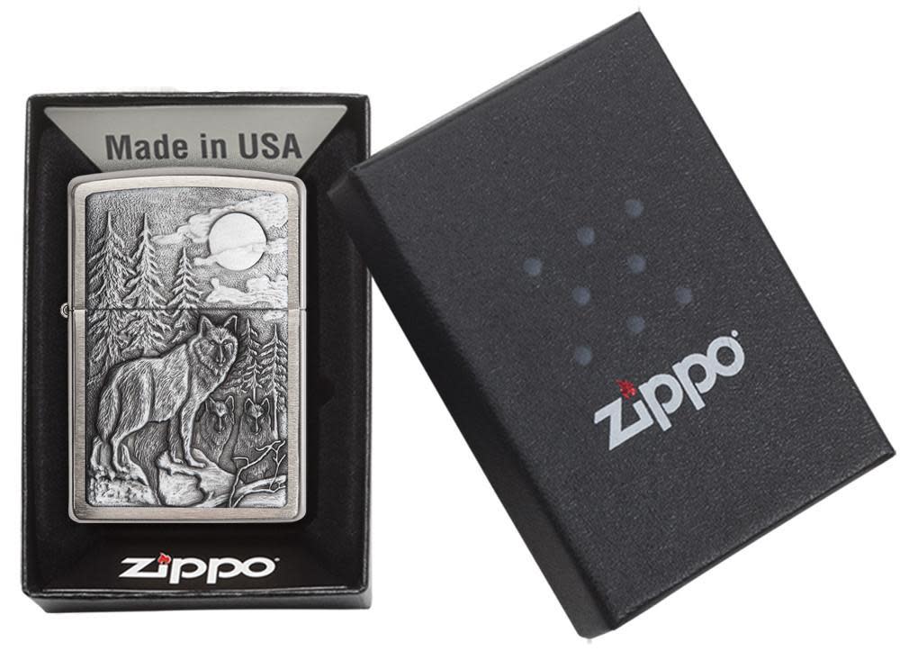 Zippo Timberwolves Emblem Windproof Lighter - Made in USA - Shop now at Mjoutdoorsgear UK