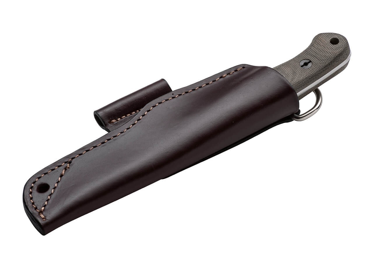 Boker Arbolito Bushcraft Micarta Knife With Leather Sheath