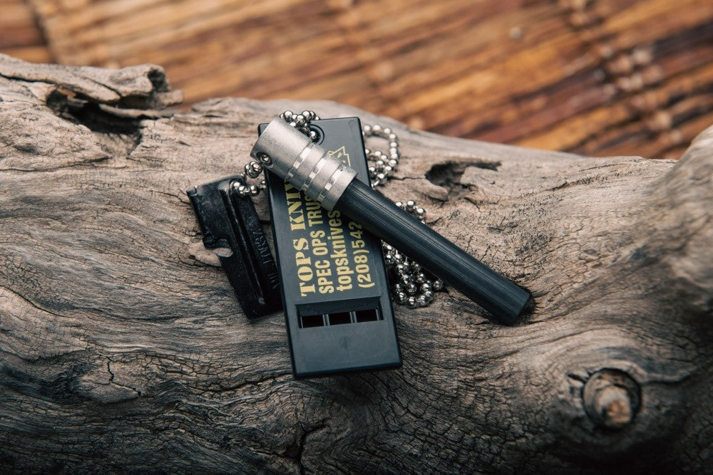 TOPS Knives Flint Fire Starter Emergency Survival Kit TFSK-38