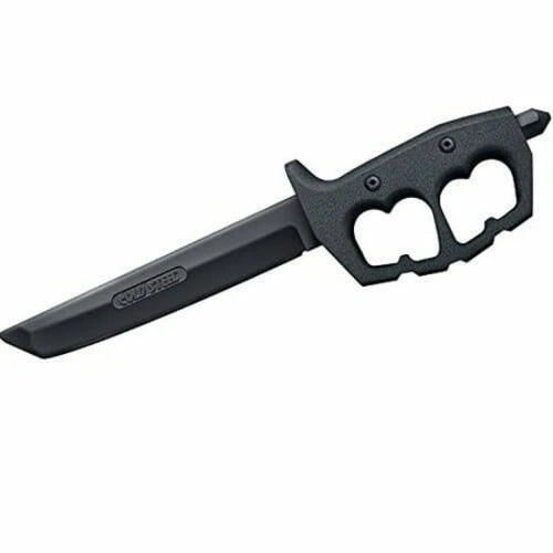 Cold Steel 92R80TZ Trench Rubber TrainerStandard Edge Stainless Tanto Point Blade & Rubberized Handles