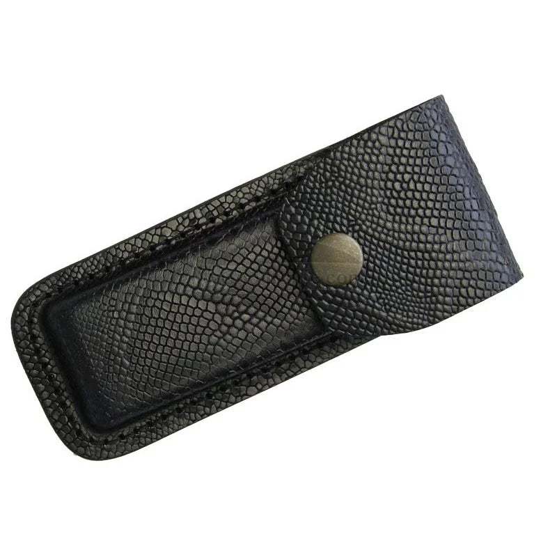 Sheaths 1205 Fits 4.5 to 5.25 Inch Snake Pattern Belt Sheath with Leather Construction