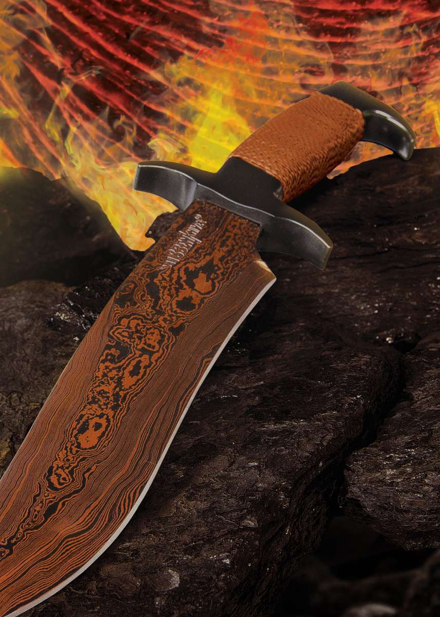 HIBBEN HELLFYRE HIGHLANDER BOWIE KNIFE WITH SHEATH