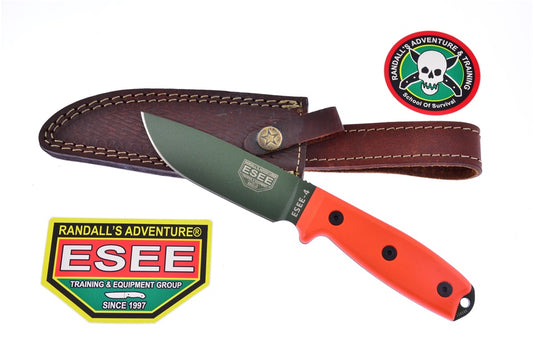 ESEE 4S Part Serrated OD Blade Orange G10
