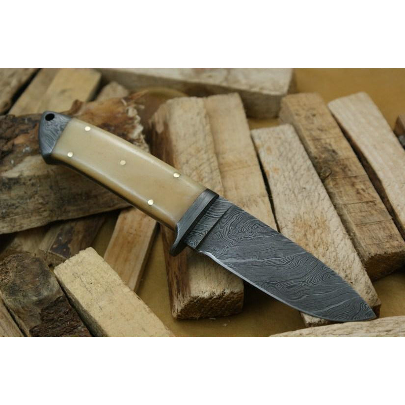 Custom Handmade Hunting Knife With Leather Sheath by Knife King