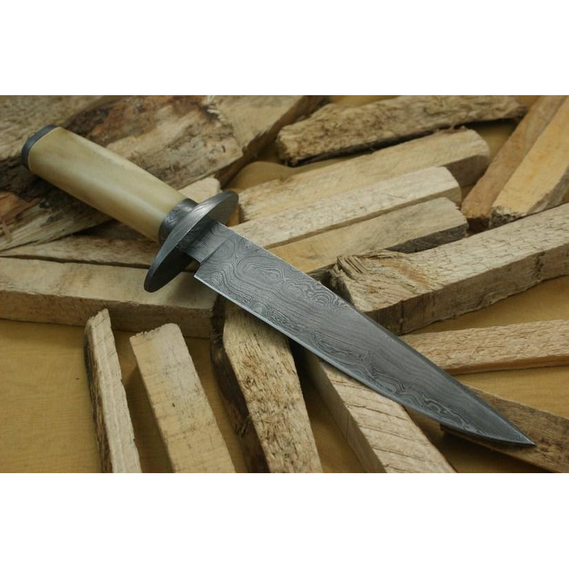 Custom Handmade Bowie Knife With Leather Sheath by Knife King