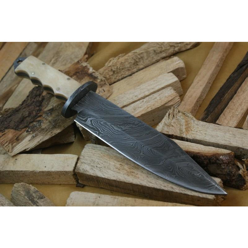 Custom Handmade Bowie Knife With Leather Sheath by Knife King