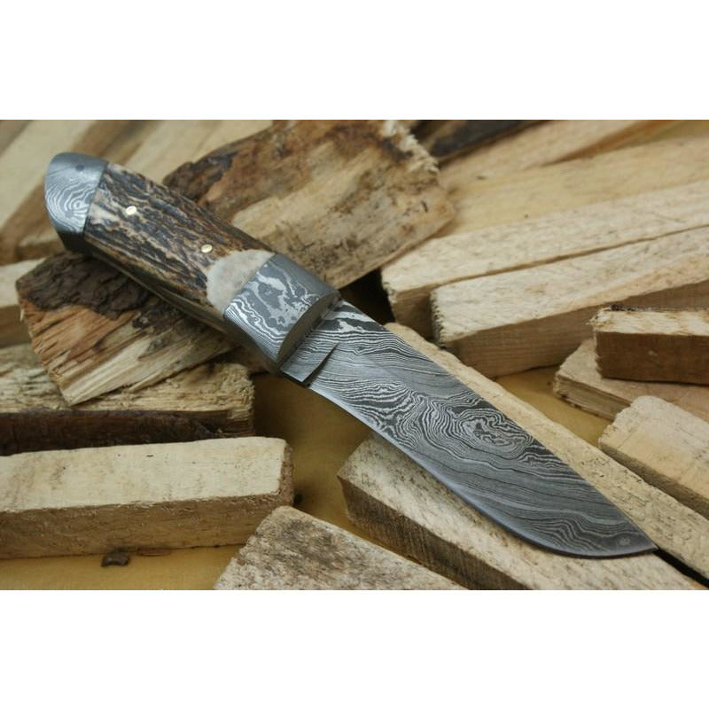 Custom Handmade Hunting Knife With Leather Sheath by Knife King