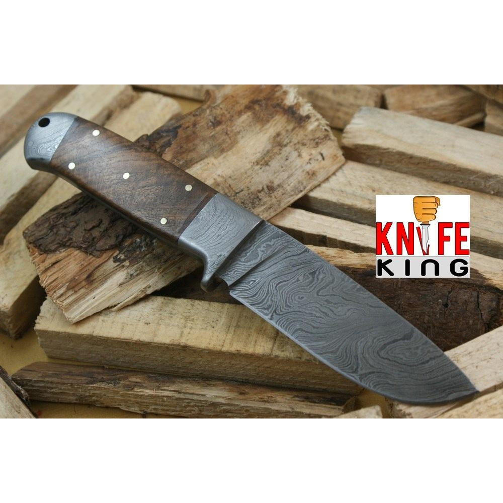 Custom Handmade Hunting Knife With Leather Sheath by Knife King