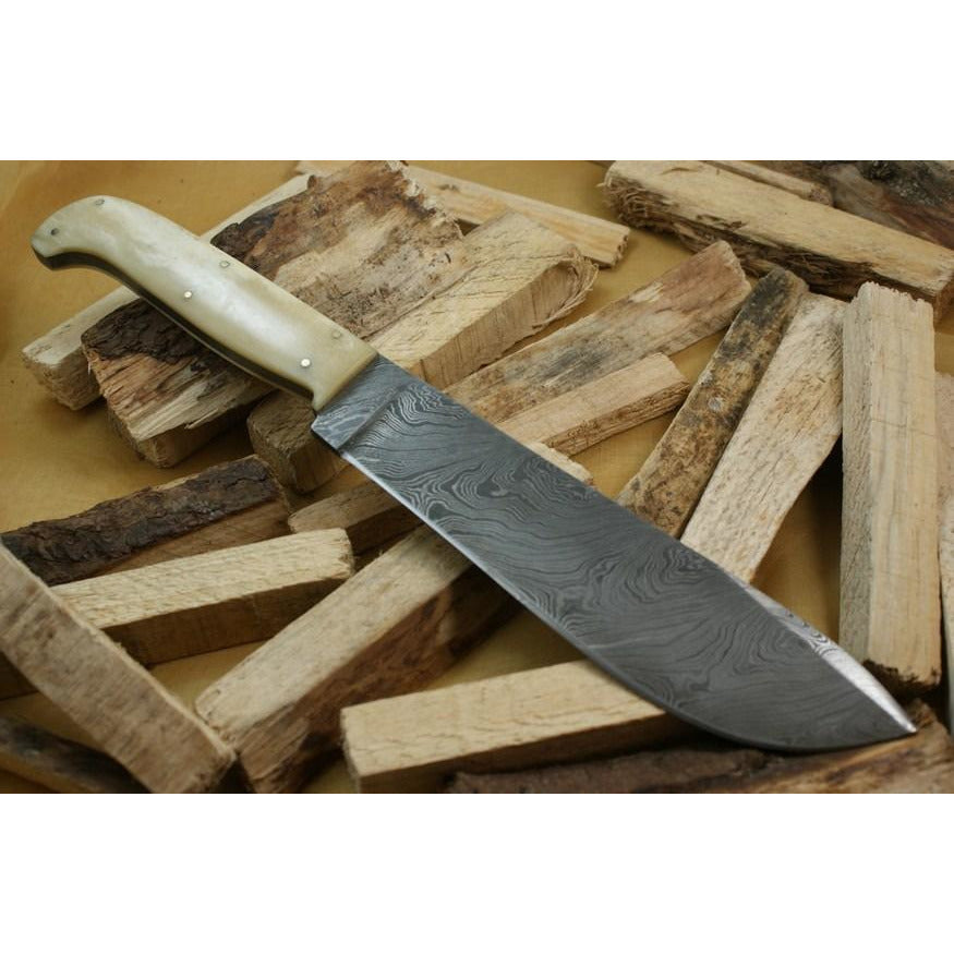 Custom Handmade Hunting Knife With Leather Sheath by Knife King