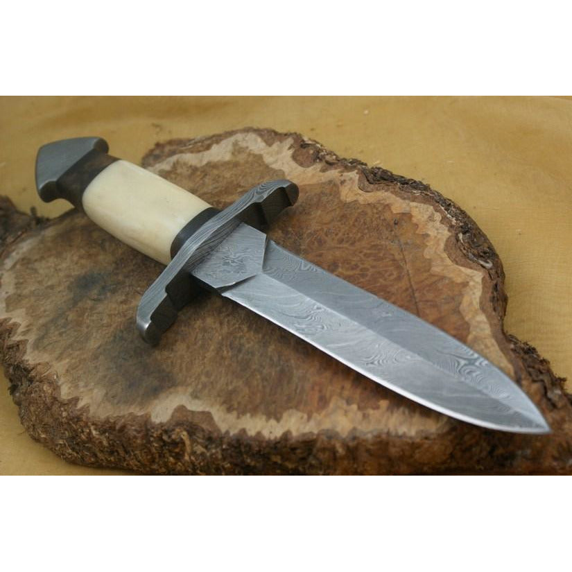 Custom Handmade Hunting Knife With Leather Sheath by Knife King