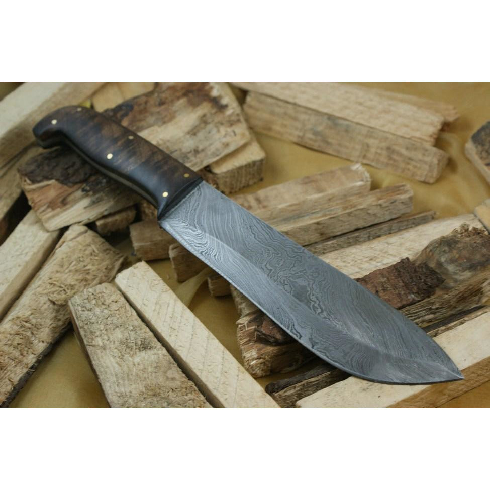 Custom Handmade Hunting Knife With Leather Sheath by Knife King