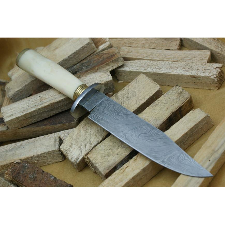 Custom Handmade Hunting Knife With Leather Sheath by Knife King