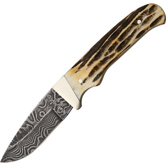 7" Genuine India Stag Bone™ Pro Skinner w/ Leather Sheath - Bear & Son Cutlery - Jacksonville, AL