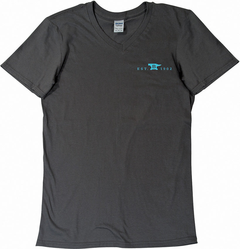 Buck Womens T-Shirt Gray-Teal L 13076L