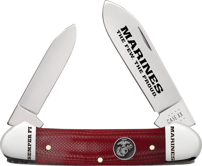 Case Cutlery USMC Canoe Red G10 13200