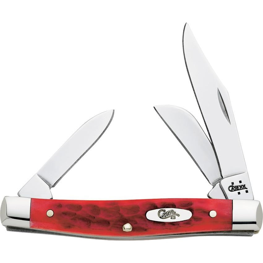 Case Cutlery Medium Stockman Dark Red Bone
