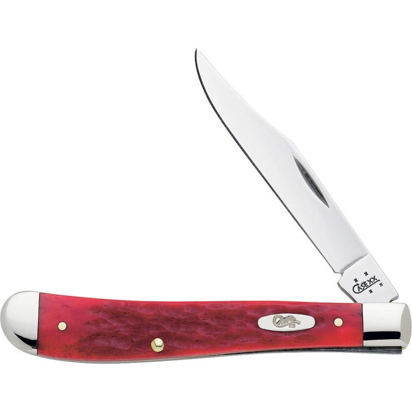 Case Cutlery Slimline Trapper Dark Red Bone