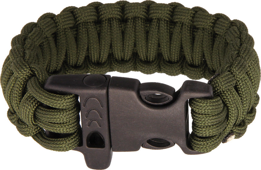 Green Paracord Survival Wristband SS OD GREEN / CBR360