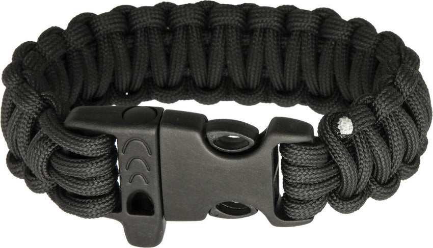 Paracord Survival Bracelet Black SD BLACK / CBR361