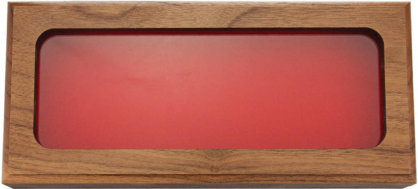 Displays Walnut Glass Top Display DC8 10X4X1 REG TOP