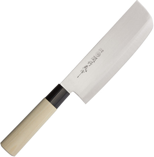 Due Cigni Nakiri with Natural Maple Handle & Black Composition Trim