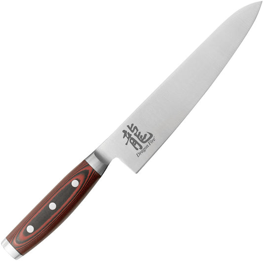 Dragon by Apogee Dragon Fire Chefs Knife Knife with Wooden Handle