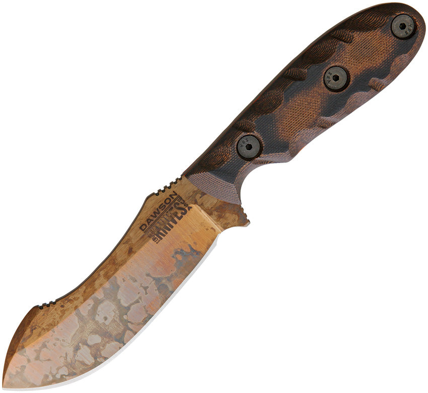 Dawson Knives Javalina Fixed Blade Orange JAVALINA BLACK ORANGE COPPER