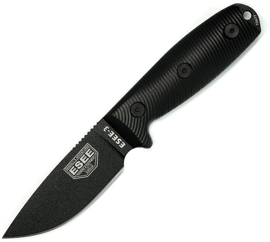 ESEE Model 3 3D Fixed Blade Black 3PMB-001