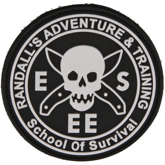 ESEE Knives Randall's Adventure & Training Black White Rubber Rat Patch RATPATCH