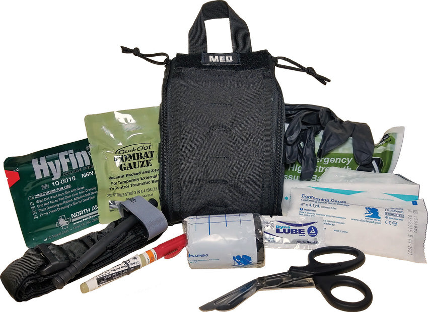 Elite First Aid Kits 145BK Black Patrol Trauma Kit – Level 2 Emergency Response Kit - trauma kit | Mjoutdoorsgear UK