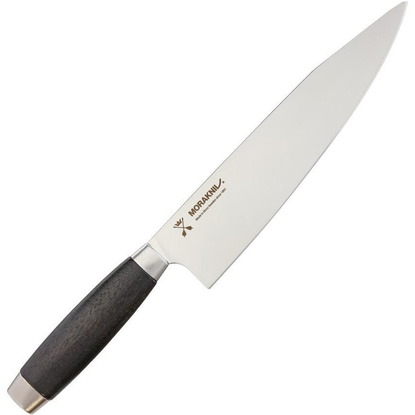 Mora Classic Chef's Knife Black Wood Handle with Stainless Ferrule and Pommel