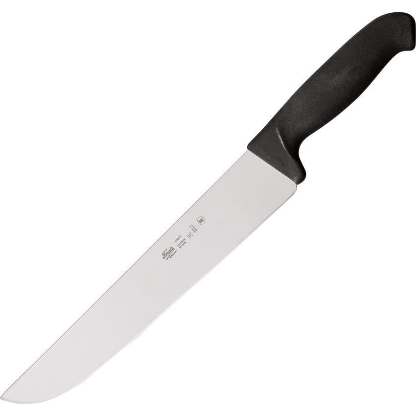 Mora Wide Butcher Knife with Stainless Blade and Black Contoured Propylene Handle