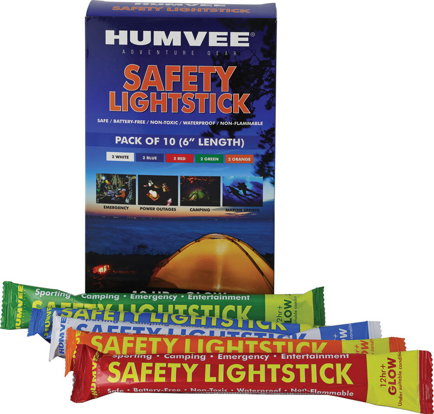 Humvee 6" Safety Glow Stick 10 Pk HMV-6-FP-10