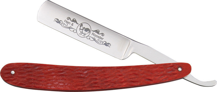 Hen & Rooster Straight Razor Red Pick Bone