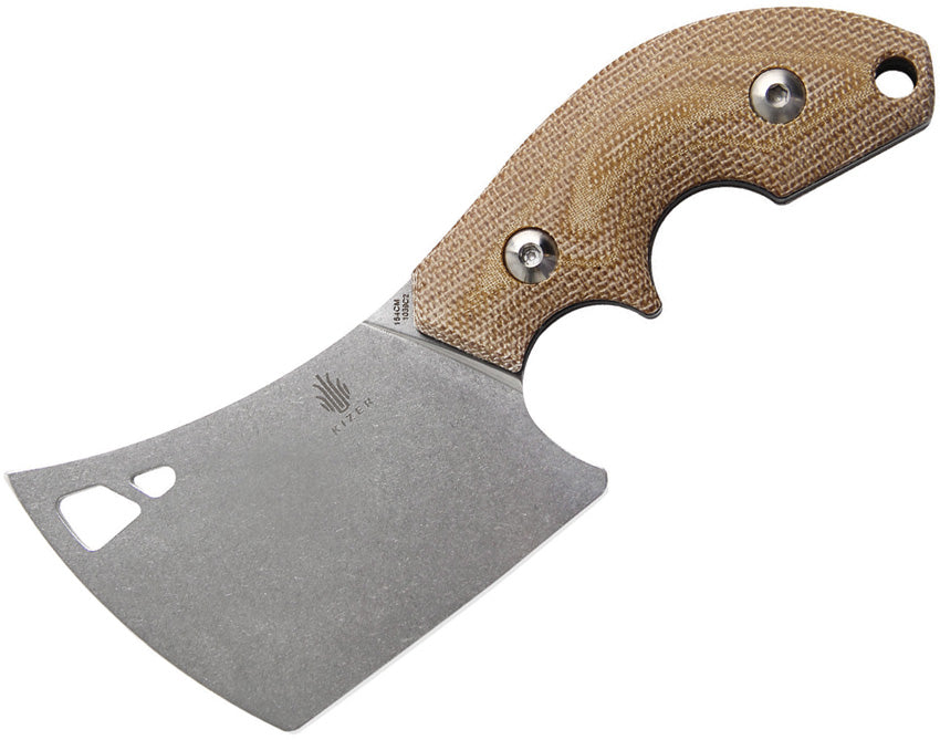 Kizer Cutlery Mini Butcher With Brown Micarta Handle