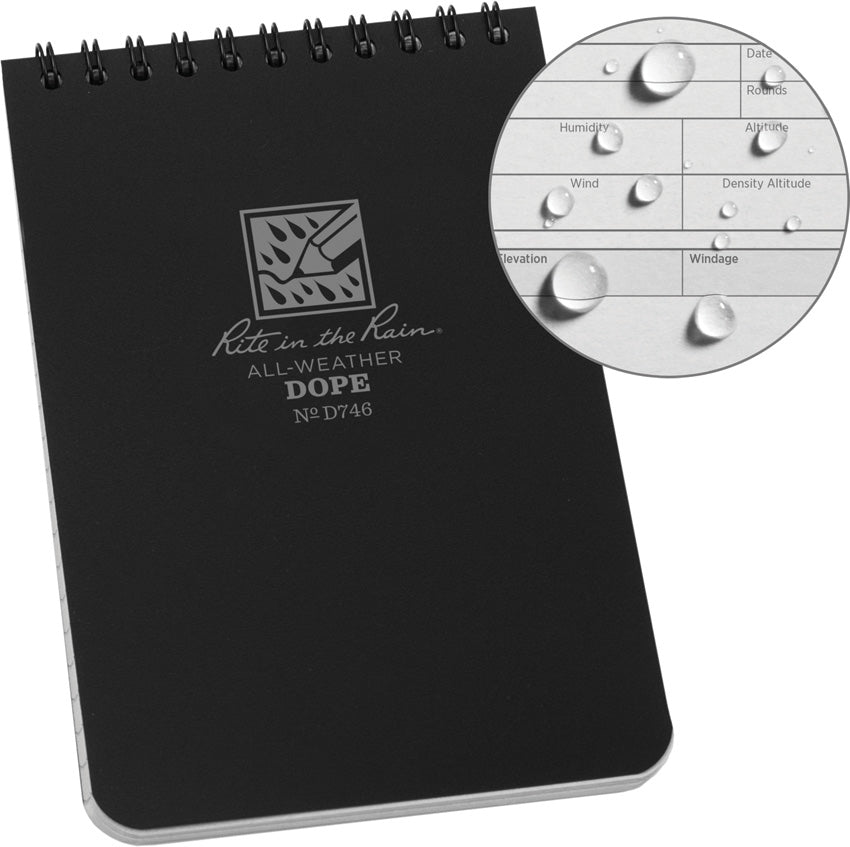 Rite in the Rain D.O.P.E. Spiral Logbook D746