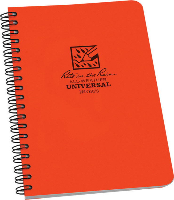 Rite in the Rain Side Spiral Notebook Orange OR73