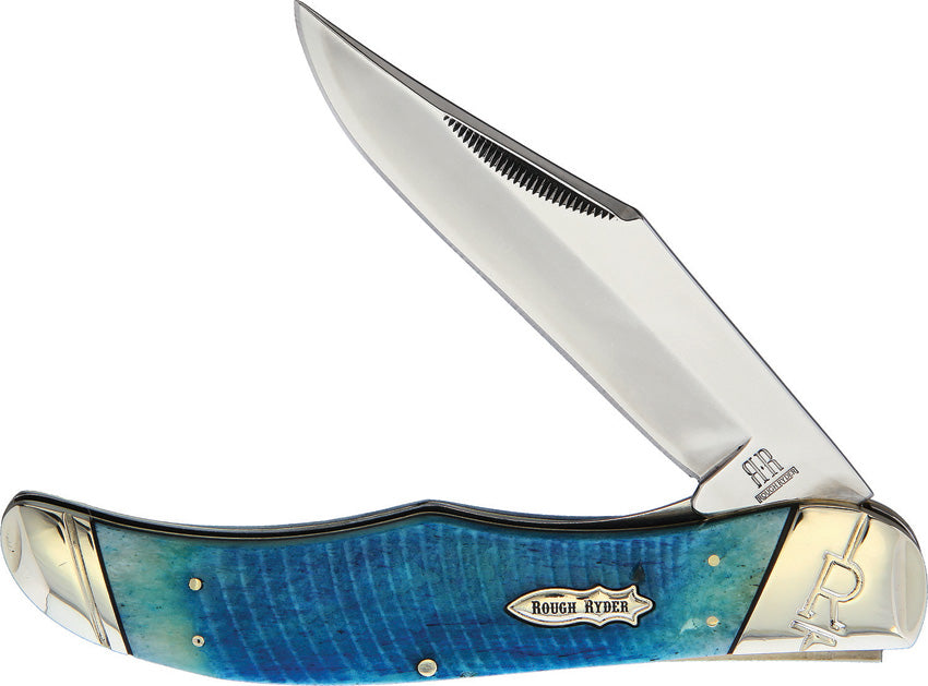 Rough Ryder Black and Blue Folding Hunter KD06R RR2117