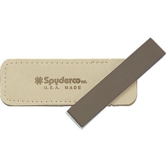Spyderco 303MF Double Stuff Pocket Stone with Leather Case