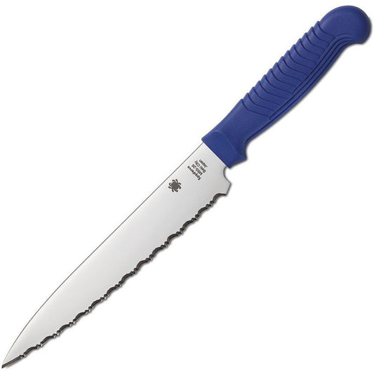 Spyderco K04SBL Utility Knife 16.5 cm Blue Serrated – Sharpness Meets Control