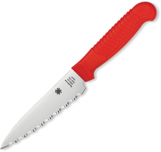 Spyderco K05SRD Paring Knife 11 cm – Red Serrated Edge