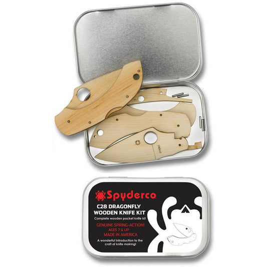 Spyderco Wooden Dragonfly Knife Kit – Educational Folding Knife Model