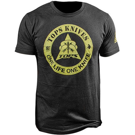 TOPS T-Shirt One Knife One Knife TS-1LBLK XL