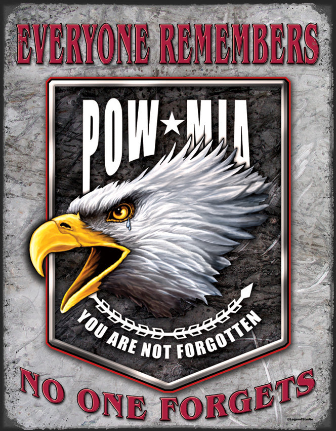 Tin Signs Legends POW-MIA Eagle 1629