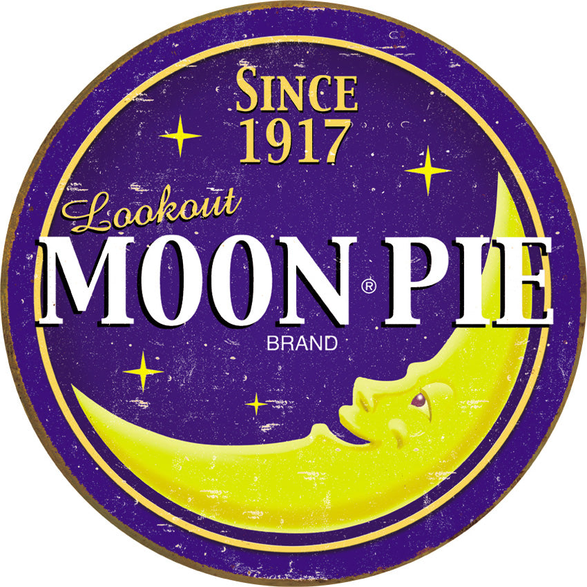 Tin Signs Moon Pie Round Logo 1802