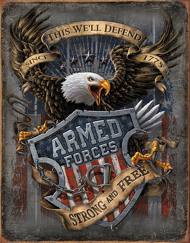Tin Signs Armed Forces Since 1775 2149