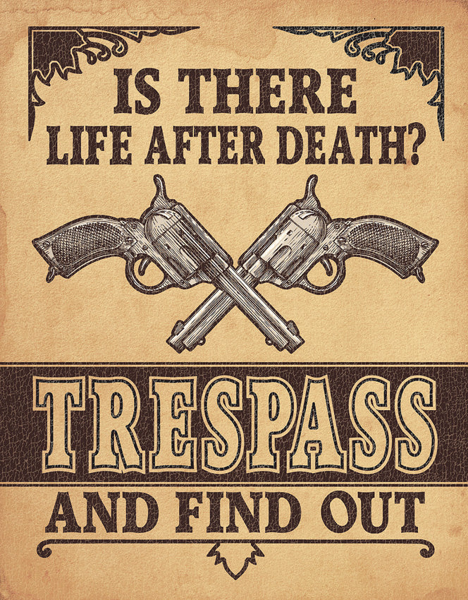 Tin Signs Trespass Sign 2347