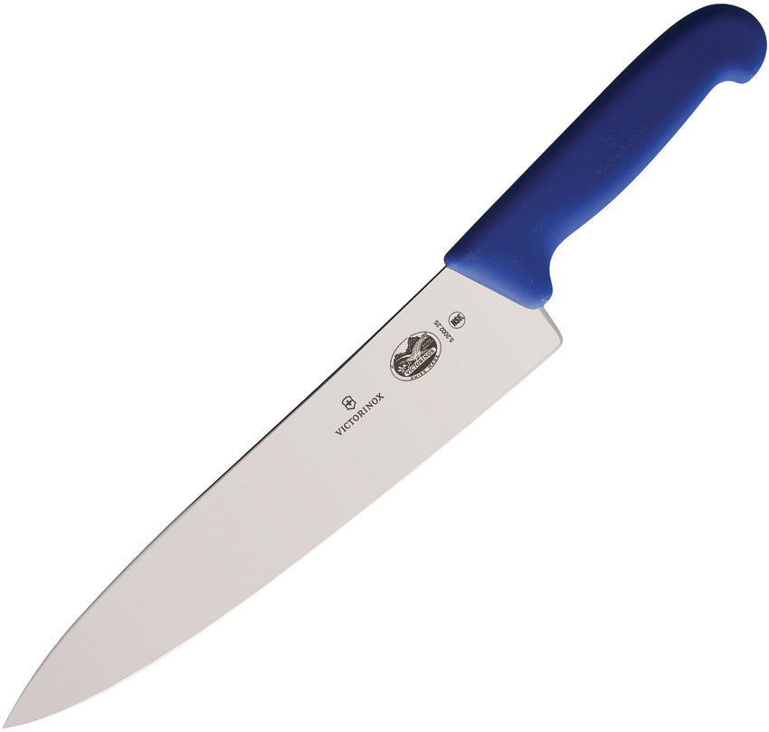 Victorinox Chef's Knife with Blue Fibrox Handle and Stainless Steel Blade