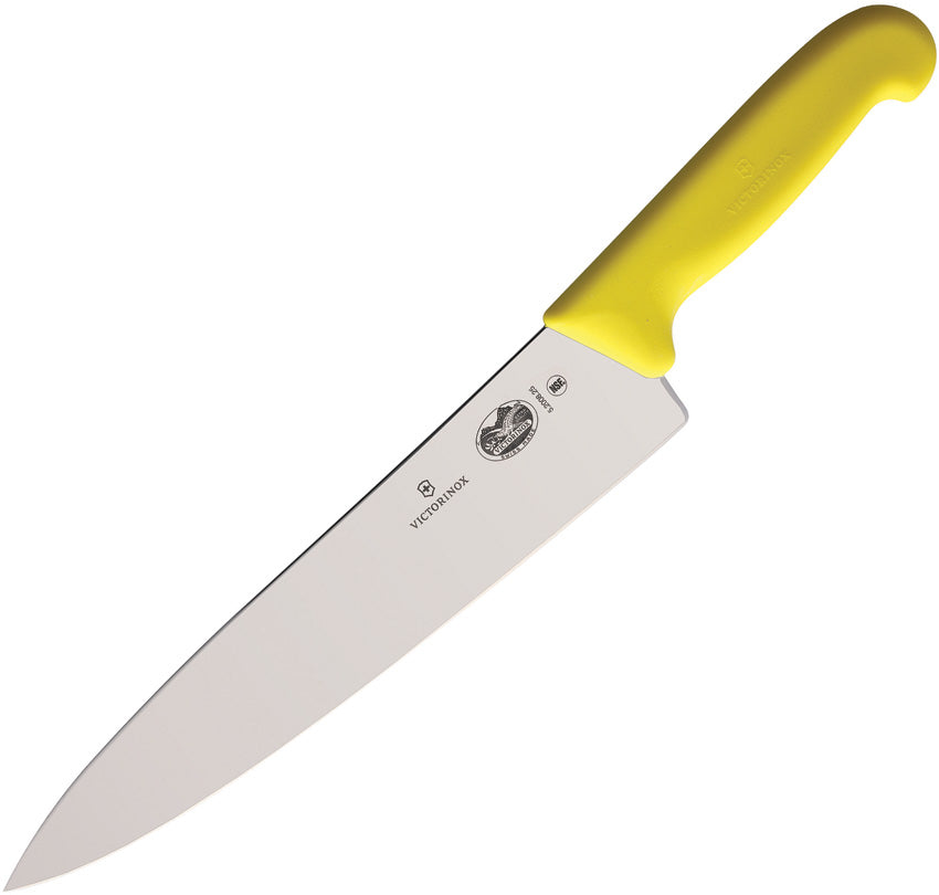 Victorinox Chef's Knife with Yellow Fibrox Handle